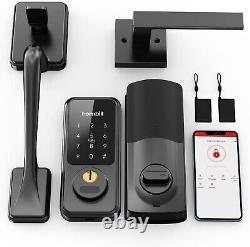 Keyless Entry Door Lock with Handle, Smart Front Door Lock Set, Electronic Ke