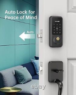 Keyless Entry Door Lock with Handle, Smart Front Door Lock Set, Electronic Ke