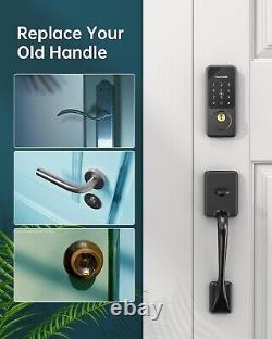 Keyless Entry Door Lock with Handle, Smart Front Door Lock Set, Electronic Ke