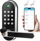 Keyless Fingerprint Smart Door Lock, Digital Passcode, Biometric, Silver