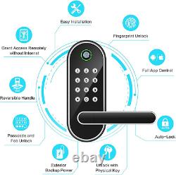 Keyless Fingerprint Smart Door Lock, Digital Passcode, Biometric, Silver