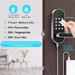 Keyless Fingerprint Smart Door Lock, Digital Passcode, Biometric, Silver