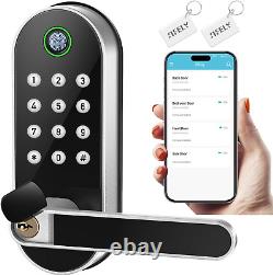 Keyless Fingerprint Smart Door Lock, Digital Passcode, Biometric, Silver