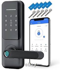 Keyless Fingerprint Smart Door Lock and Handle Keypad Entry Electronic Passcode