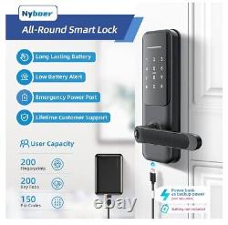 Keyless Fingerprint Smart Door Lock and Handle Keypad Entry Electronic Passcode