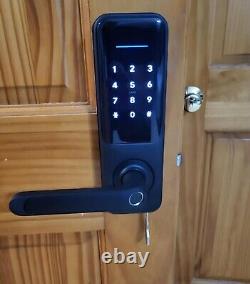 Keyless Fingerprint Smart Door Lock and Handle Keypad Entry Electronic Passcode