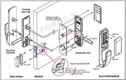 Keyless Lock KOCOM KDL-3600SK Smart Digital Doorlock Pin+RFID+Mechanical Key