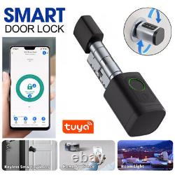 Keyless Smart Door Lock Cylinder Finger prints Tuya Remote Control Smart Lock