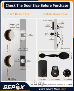 Keyless Smart Lock with Handle Set Fingerprint Door Lock with Bluetooth APP Co