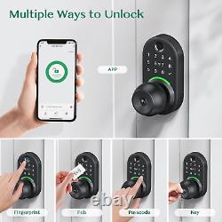 Keypad Smart Door Lock with Knob, Yamiry Keyless Entry Door Lock with Handle, Fing