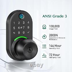 Keypad Smart Door Lock with Knob, Yamiry Keyless Entry Door Lock with Handle, Fing