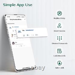 Keypad Smart Door Lock with Knob, Yamiry Keyless Entry Door Lock with Handle, Fing