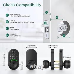 Keypad Smart Door Lock with Knob, Yamiry Keyless Entry Door Lock with Handle, Fing