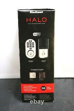 Kwikset 99380-001 Halo Wi-Fi Smart Lock Keyless Entry Electronic Keypad Deadbolt