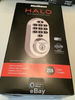 Kwikset HALO Wi-Fi Smart Lock Keyless Entry Satin Finish Deadbolt 99380-001 NEW
