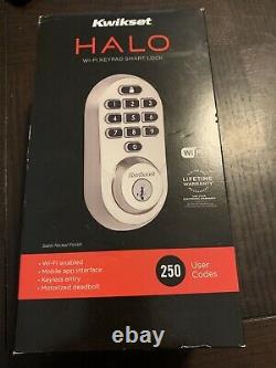 Kwikset HALO Wi-Fi Smart Lock Keyless Entry Satin Finish Deadbolt 99380-001 New