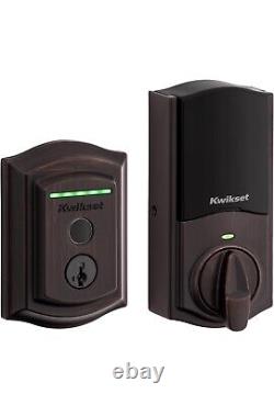 Kwikset Halo Fingerprint Wi-Fi Smart Door Lock Keyless Touch Entry Bronze (YY77)