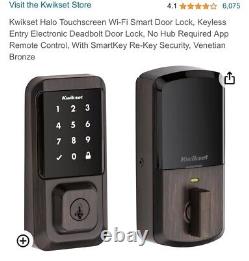 Kwikset Halo Touchscreen Wi-Fi Smart Door Lock Keyless Entry Bronze (ZZ150)