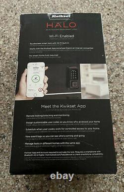 Kwikset Halo Wi-Fi Smart Lock Keyless Entry Electronic Touchscreen BRAND NEW