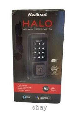 Kwikset Halo Wi-Fi Touchscreen Smart Lock 99390-004 WiFi Keyless Iron Black