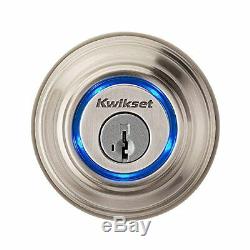 Kwikset Kevo Smart Deadbolt Door Lock Keyless Bluetooth Digital Touch Nickel iOS