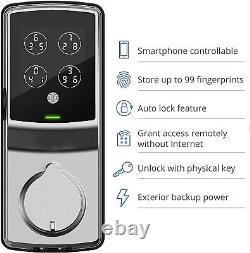 LOCKLY Secure Plus Deadbolt Smart Door Lock Left Fingerprint Keyless Entry1950N