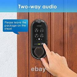 LOCKLY Vision Deadbolt with Video Doorbell Edition Smart Lock PGD798VB Keyles