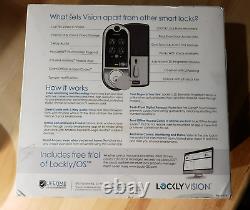 LOCKLY Vision Satin Nickel Deadbolt with Video Doorbell Smart Lock PGD798 #I-4-3