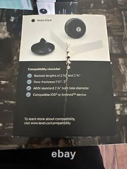 Level Lock C-L14U Smart Lock Touch Edition Smart Deadbolt Keyless Entry, Black