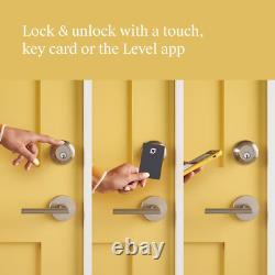 Level Lock Smart Lock Touch Edition Smart Deadbolt Keyless Entry, Satin Nickel