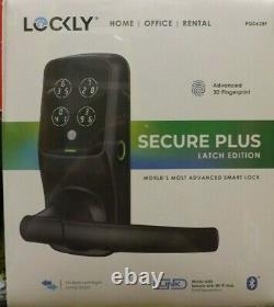 Lockly Fingerprint Bluetooth Keyless Entry Door Smart Lock PGD628FMB Secure Plus