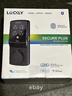 Lockly Secure Plus Deadbolt Smart Fingerprint Lock Matte Black PGD 728F MB