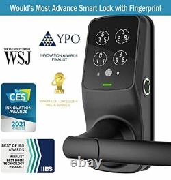 Lockly Secure Pro PGD628WMB Wi-Fi Smart Lock with Handle and Deadbolt Keyless