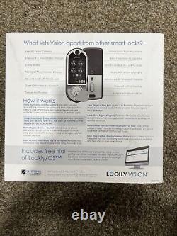 Lockly Vision Satin Nickel Deadbolt WiFi Smart Lock with Video Doorbell, Fingerp