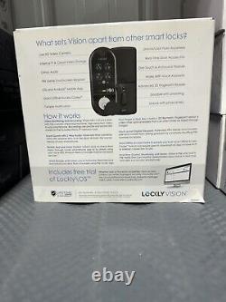 Lockly Vision WiFi Smart Lock Video Doorbell Fingerprint Keypad Matte Black