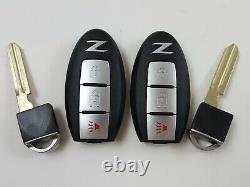 Lot Of 2 Nissan Z 09-18 370z Smart Key Less Entry Remote Blank Uncut Insert Oem