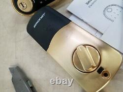 Lot of 2 Smart Lock SMONET Bluetooth Keyless Entry Keypad Smart Deadbolt, Gold