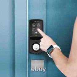 Model-S Matte Black Single-Cylinder Deadbolt Smart Lock with Touchsreen Keypad