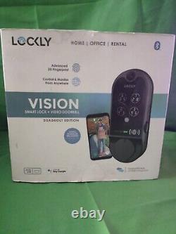 NEW! LOCKLY Vision Deadbolt with Video Doorbell Smart Lock