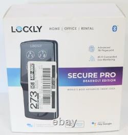 NEW Lockly Secure Pro Video Deadbolt Edition Smart Lock PGD728WMB Black