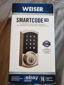 NEW Weiser smart code 10 touch screen deadbolt keyless door lock