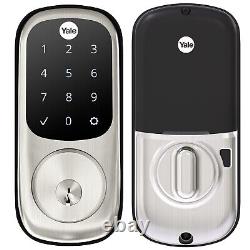 NEW Yale Touchscreen Smart Lock with Wifi & Bluetooth, Nickel, $250 Value