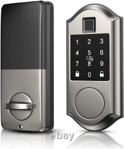 Narpult Fingerprint Keyless Entry Door Smart Lock for Front Door Satin Black