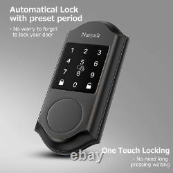 Narpult Smart Lock Electronic Deadbolt, Keyless Entry Door Lock with Wi-Fi and B