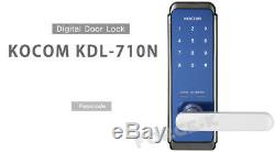New Keyless Lock KOCOM KDL-710N Smart Digital Doorlock Passcode Silver/Blue 1Way