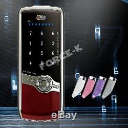 New Milre MI-430 Digital Doorlock Smart Entry Keyless Lock Pin + 4 IC Key Red