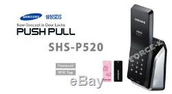 New SAMSUNG EZON Push-Pull SHS-P520 Keyless Lock Smart Digital Doorlock Pin+RFID