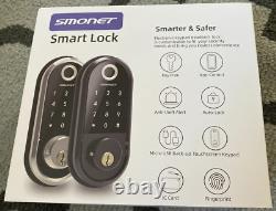 New SMONET Smart Deadbolt Fingerprint Electronic Deadbolt Door Lock, Keypad