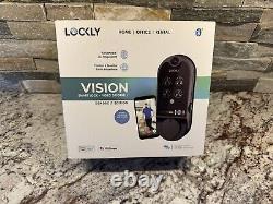 New Sealed Lockly VISION Deadbolt Edition Smart Lock + Video Doorbell Black, New