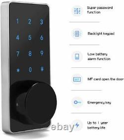 New Weatherproof Code MIFARE RFID Wi-Fi Keyless Access Deadbolt Smart Door Lock